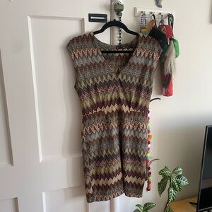 Ark & Co Multi-coloured knitted mini dress dress
